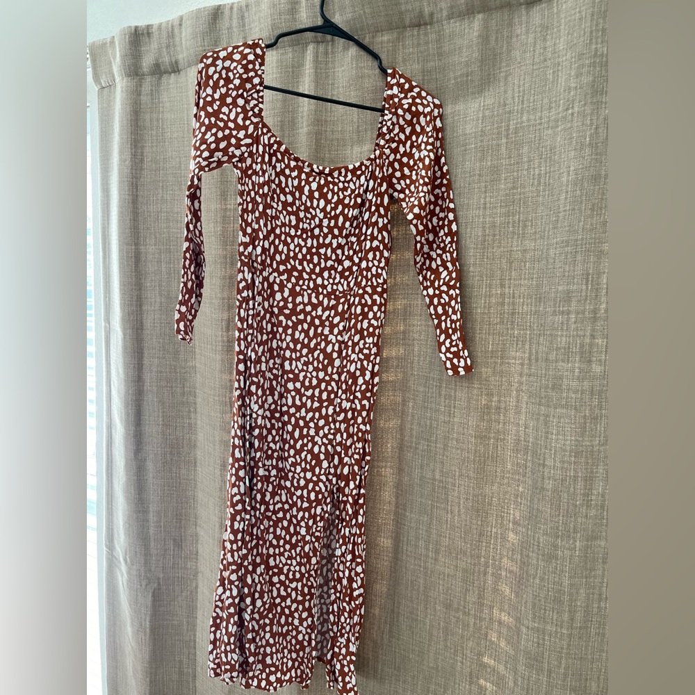 Worn once! Spotted forever 21 midi dress